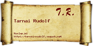 Tarnai Rudolf névjegykártya